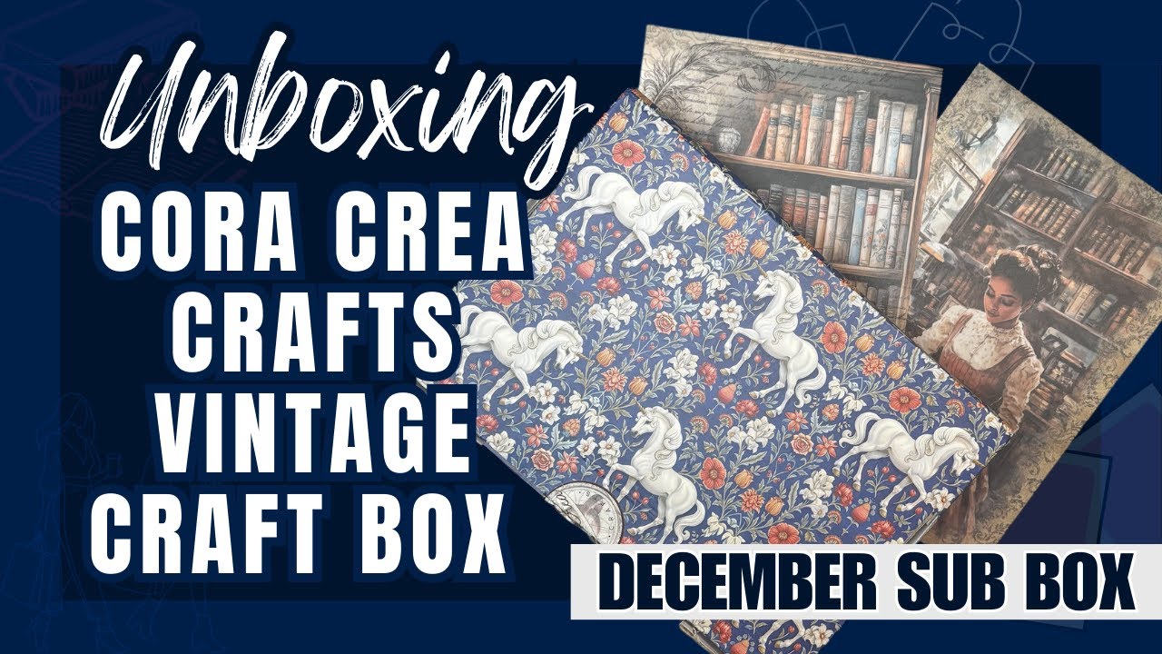 Subscription Box Unboxing: CoraCreaCrafts December Vintage Craft Box - The Writing Desk