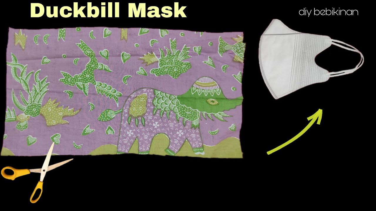(Duckbill Mask) Sewing Face Mask Tutorial Easy At Home | Easy Pattern Mask #sewingfacemask