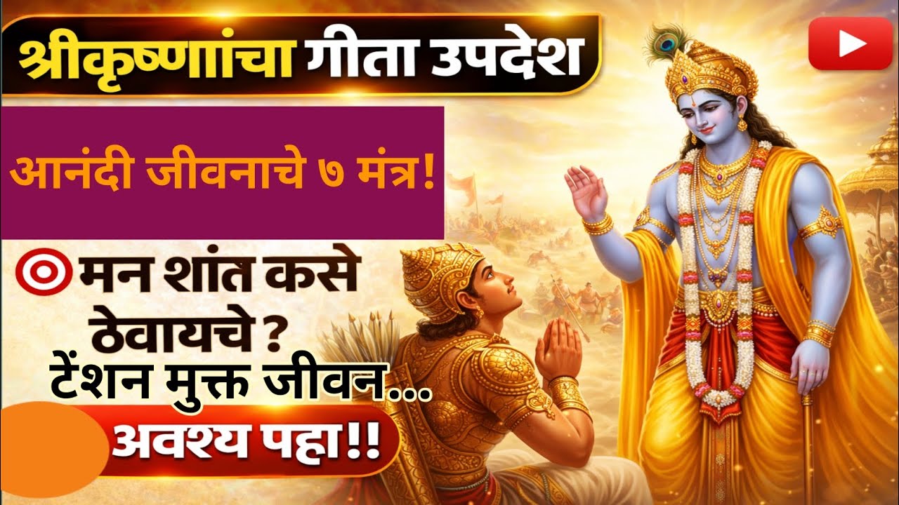 Geeta-जीवनातील तणावापासून मुक्ततेचा आधार | ताणतणाव दूर करण्याचा मार्ग | bhagwatgeeta updesh | stress