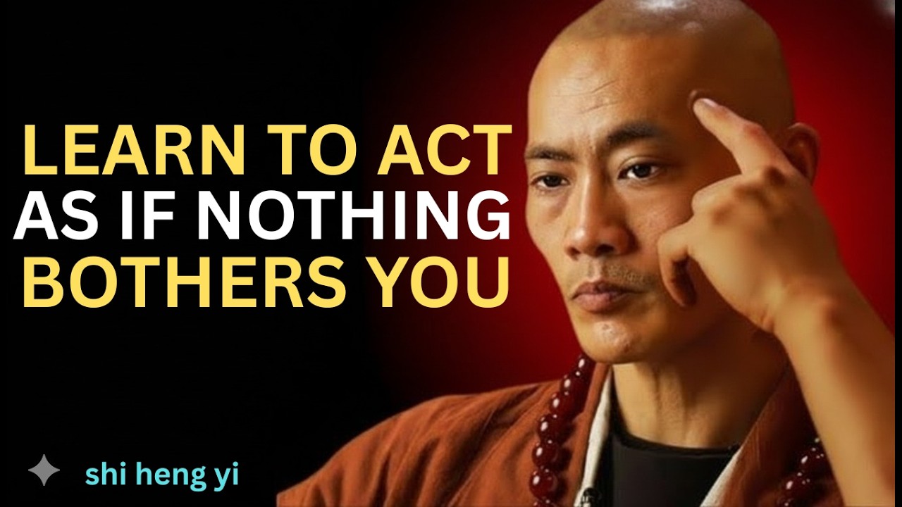 Learn To Act As If Nothing Bothers You | Shi Heng Yi Motivation