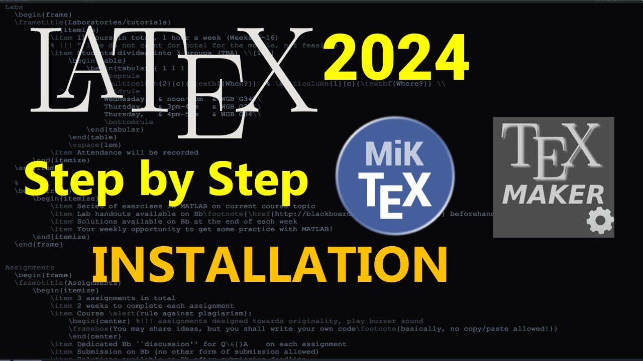 Install LaTeX 2024 | MikTEX & TEXmaker step by step Installation