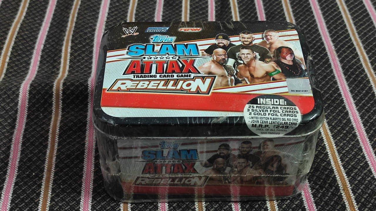 VERY RARE 😎TOPPS SLAM ATTAX REBELLION TIN 🔥🔥🔥🔥OPENING (RETRO RETRO!!!!!)