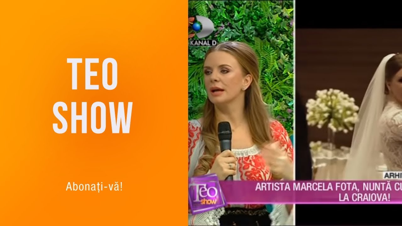 Teo Show (11.02.) - Marcela Fota, imagini EXCLUSIVE de la nunta! S-a maritat dupa 13 ani de relatie!