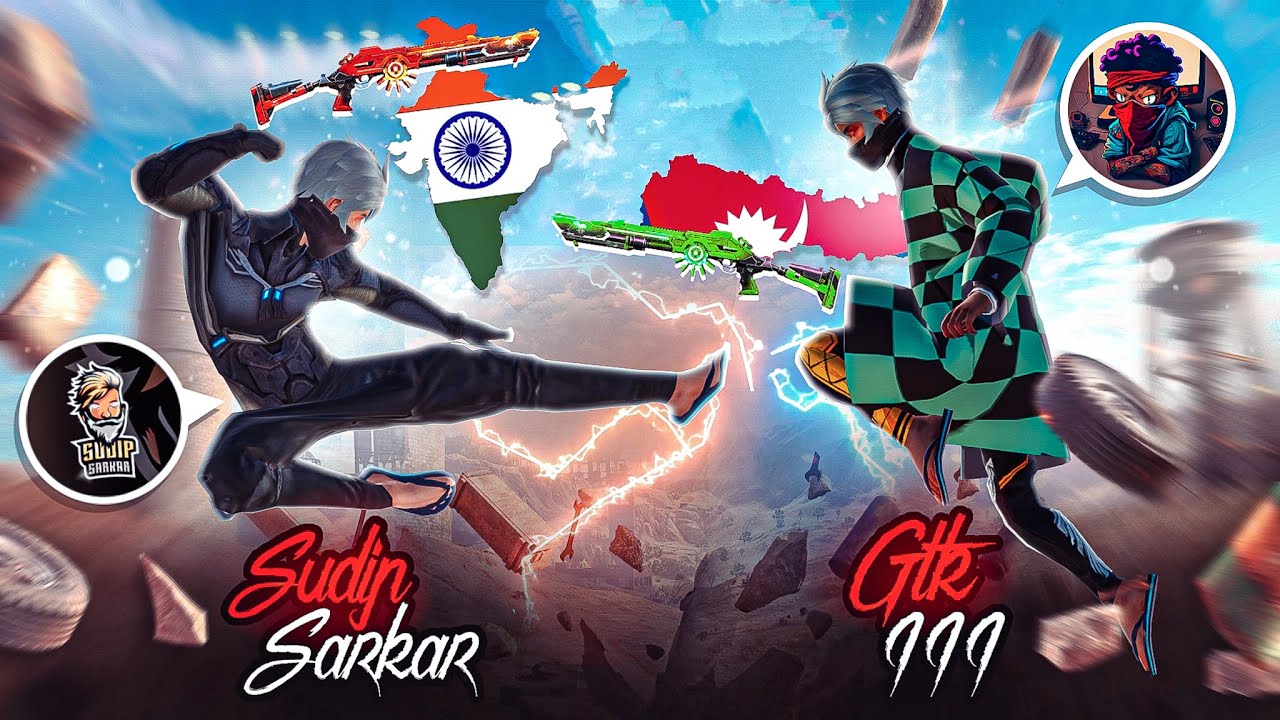 SUDIP SARKAR🇮🇳 VS TGR GTK111🇳🇵 | 1vs1 Only Shot Gun Battle 🍷🗿