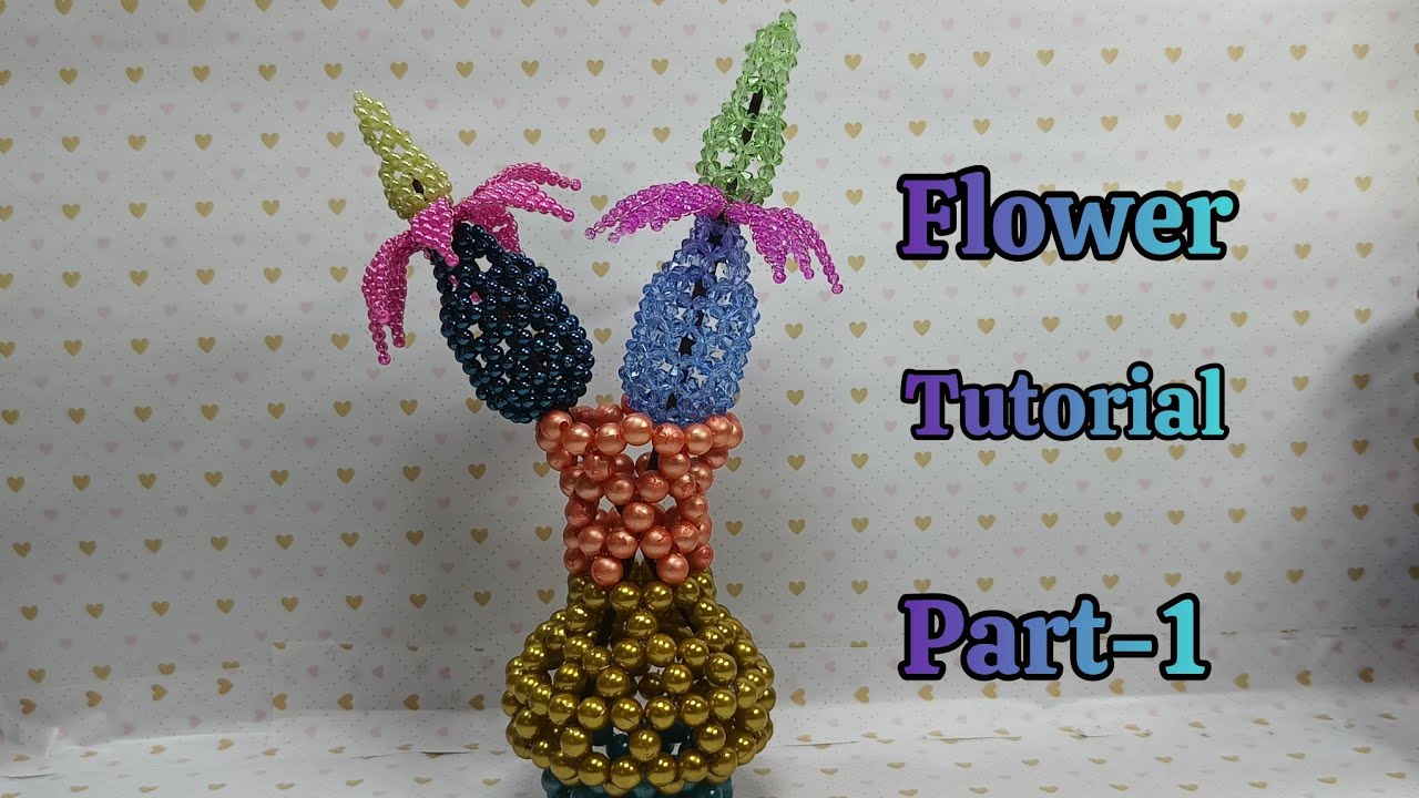 3D Beaded Flower Tutorial Part-1 by Bead Rose Sons
