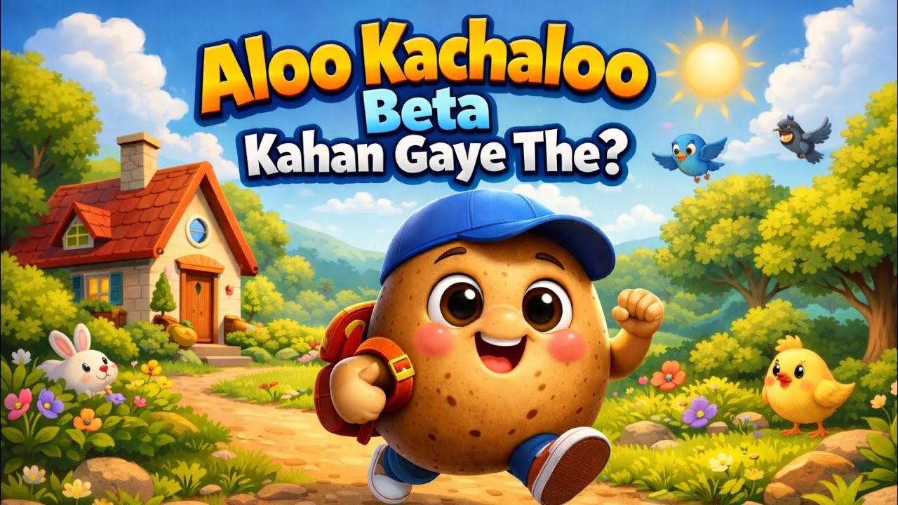 Aloo Kachaloo Beta Kahan Gaye The? 🥔🎵 | Hindi Rhymes for Kids | Cartoon Story and Rhymes with Aiza
