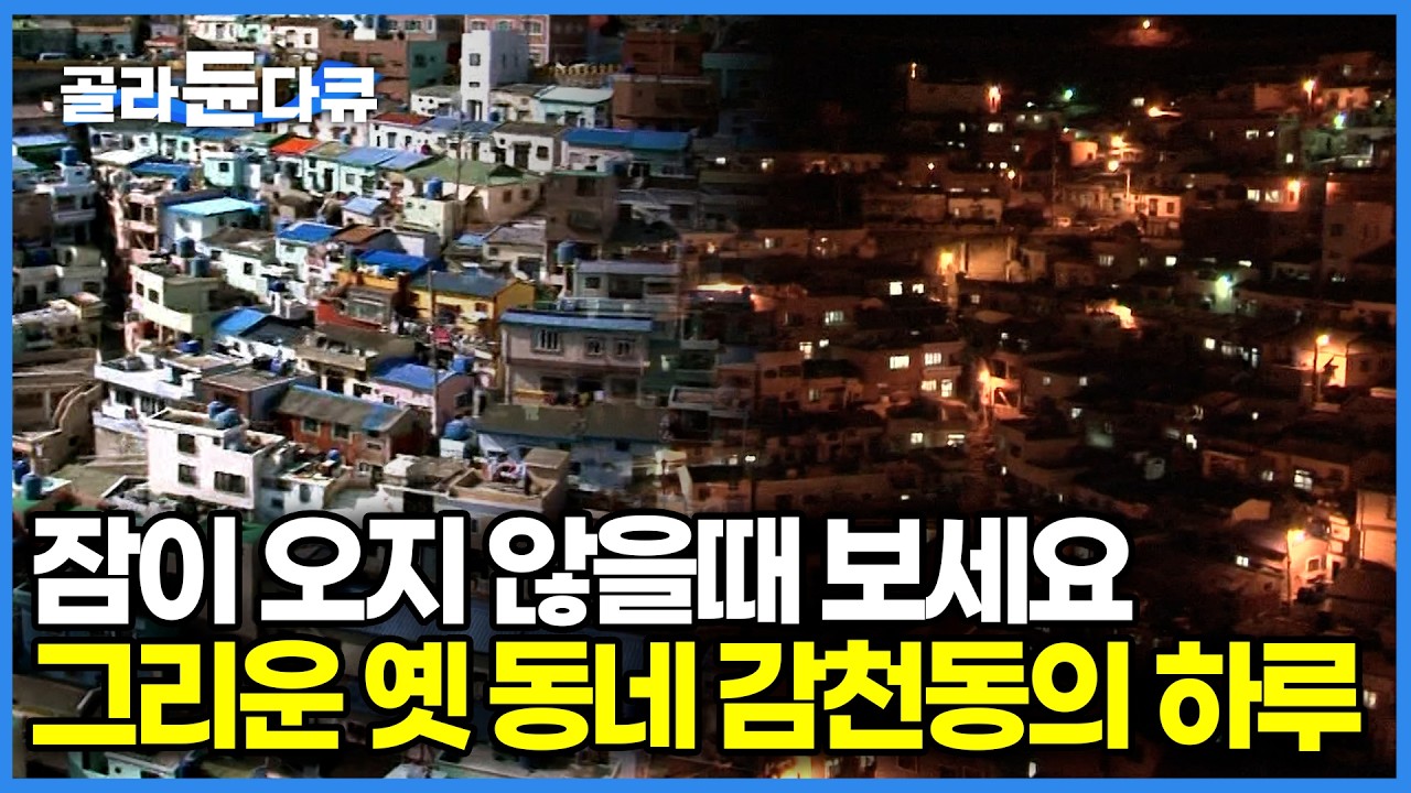 잠 안 올 때 보는 수면 다큐｜50년 칼국수 할머니와 비오는 골목길｜마음이 평온해지는 부산 감천동 골목길 24시｜#골라듄다큐