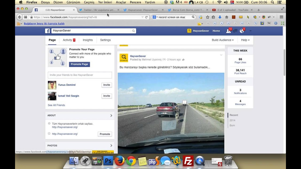 Facebook sayfası twitter'a nasıl bağlanır?
