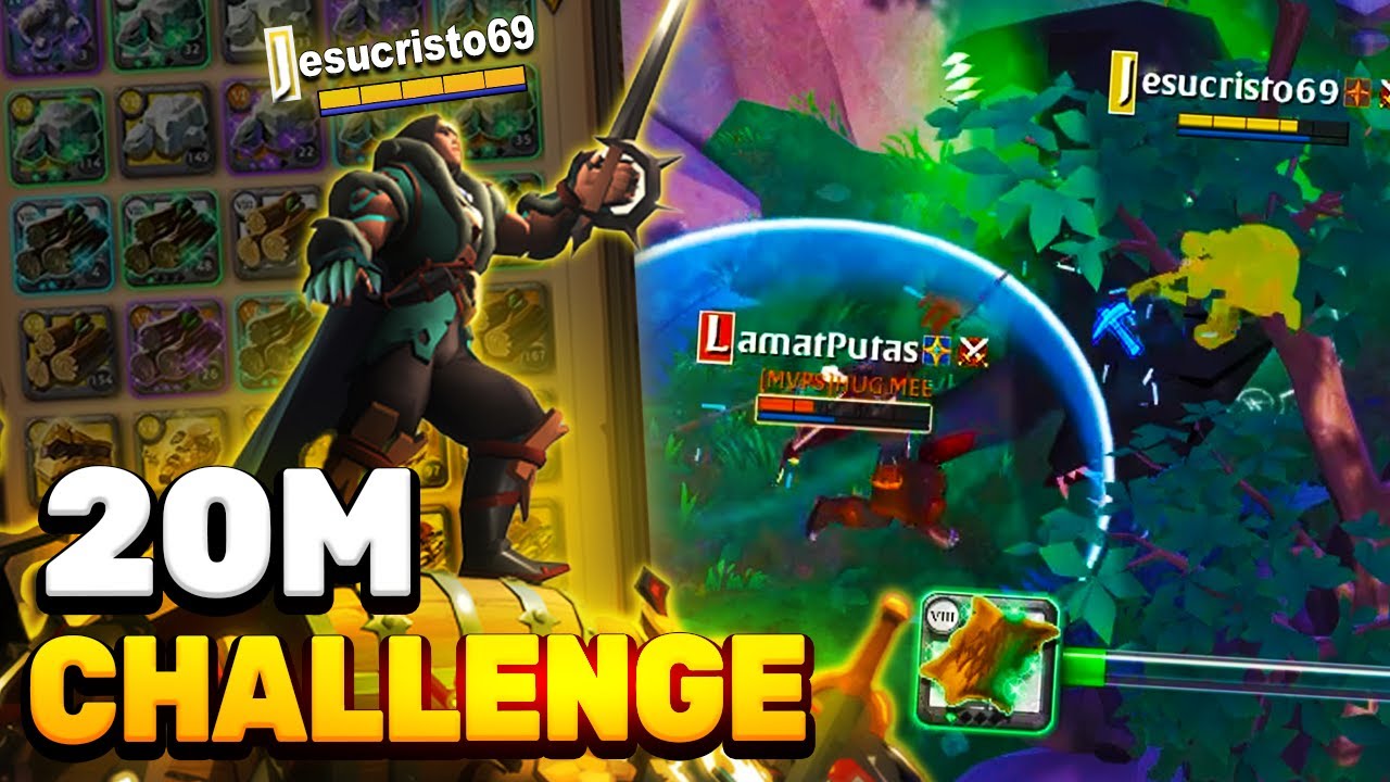 20 MILLONES EN 1 D&Iacute;A FARMEANDO | 20M GATHERING CHALLENGE | Albion Online