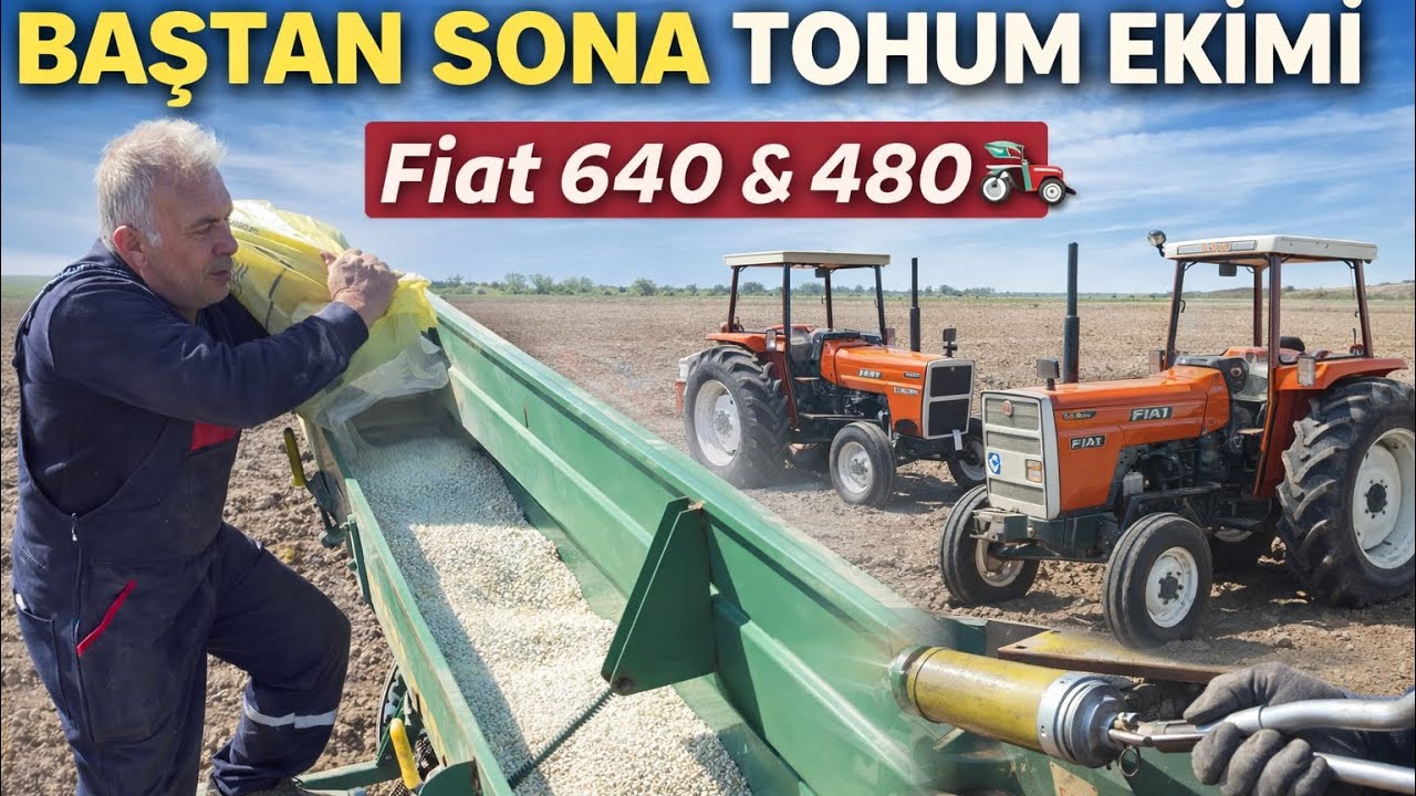 Mibzer Doldurma & Yağlama | Türk Fiat 640 & 480 ile Baştan Sona Tohum Ekimi 🌾🚜