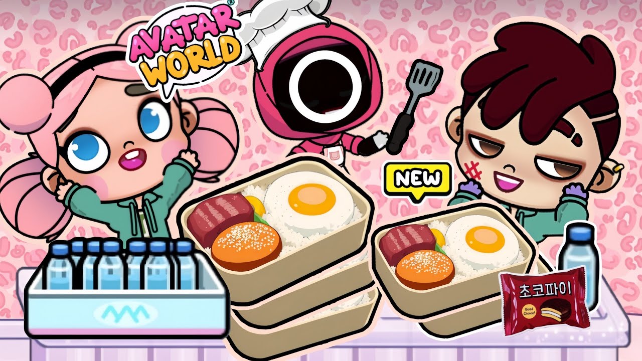 HOW TO MAKE SQUID GAME LUNCH BOX 🍱🍙 IN AVATAR WORLD PAZU ✨