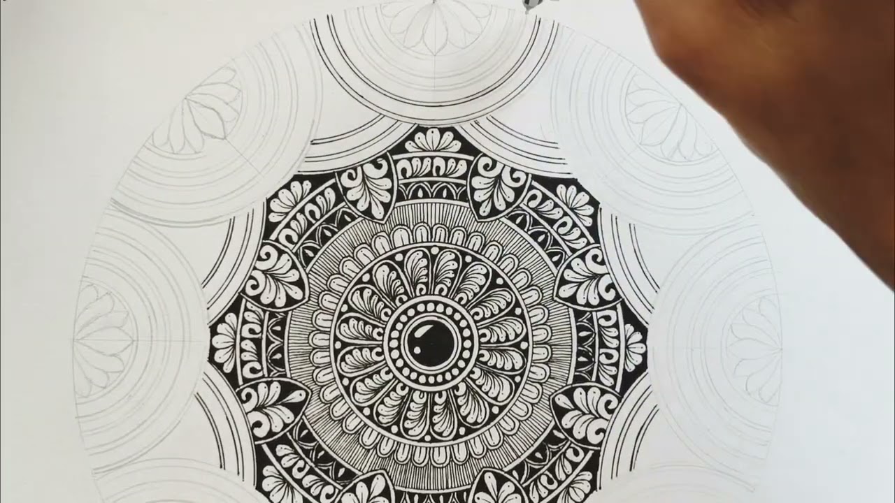 Detailed mandala video, step by step..❄️🧘🏻‍♀️🧿 #mandala #artisticbloom #artisticchannel #viral #art 