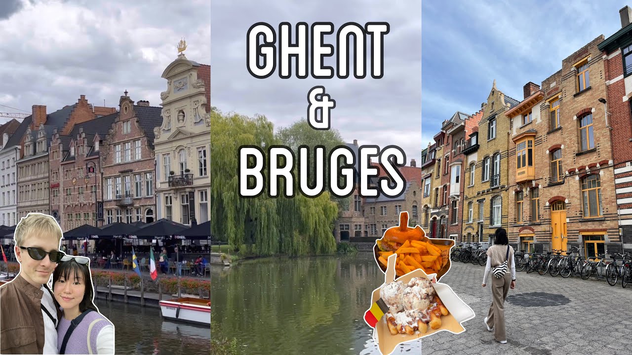 Видеоблог о Бельгии 🇧🇪 | Однодневные поездки в Гент и Брюгге: сказочное очарование, каналы, бутик...