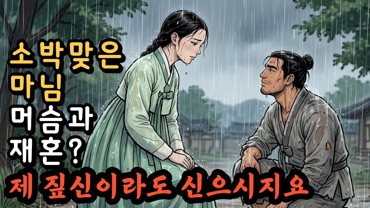 [야담부인] 비 오는 밤 소박맞은 마님, 맨발에 짚신을 벗어준 머슴과 천생연분이 된 기막힌 사연 (통쾌한 사이다 결말)