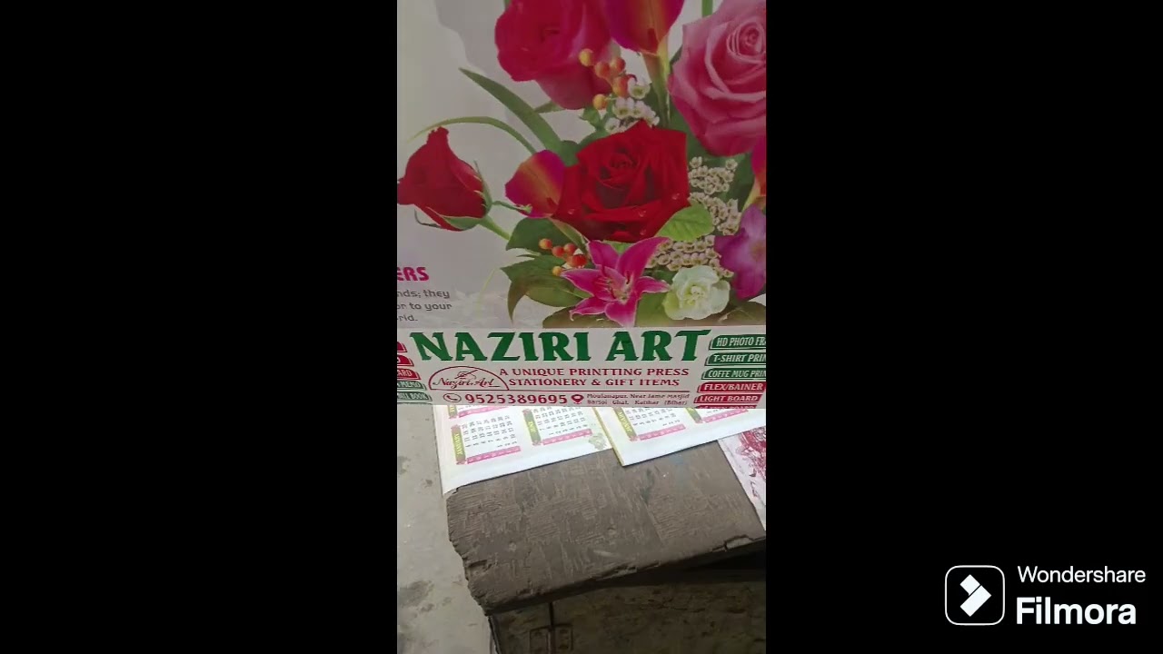 New year calendar print 2 color with screen print