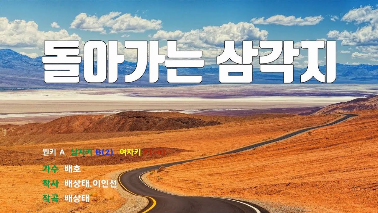 [은성반주기] 돌아가는삼각지 - 배호 /MR/가사