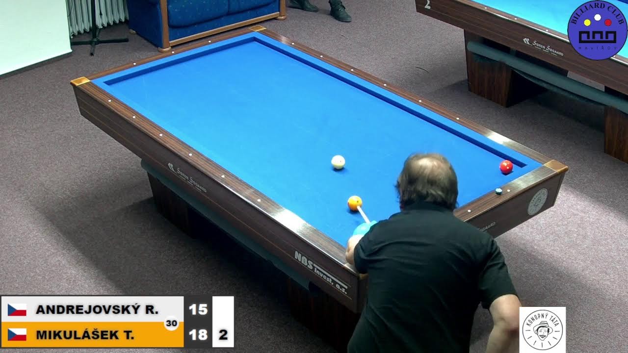 Czech Tournament | 3-cushion | Grand prix 3C | MT | Tomáš Mikulášek v Robert Andrejovský