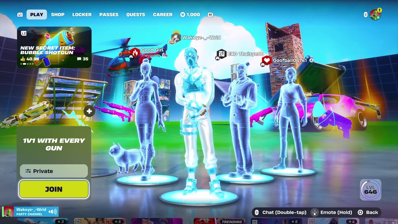 Anyone wanna play fn? As you can see Im by myself...