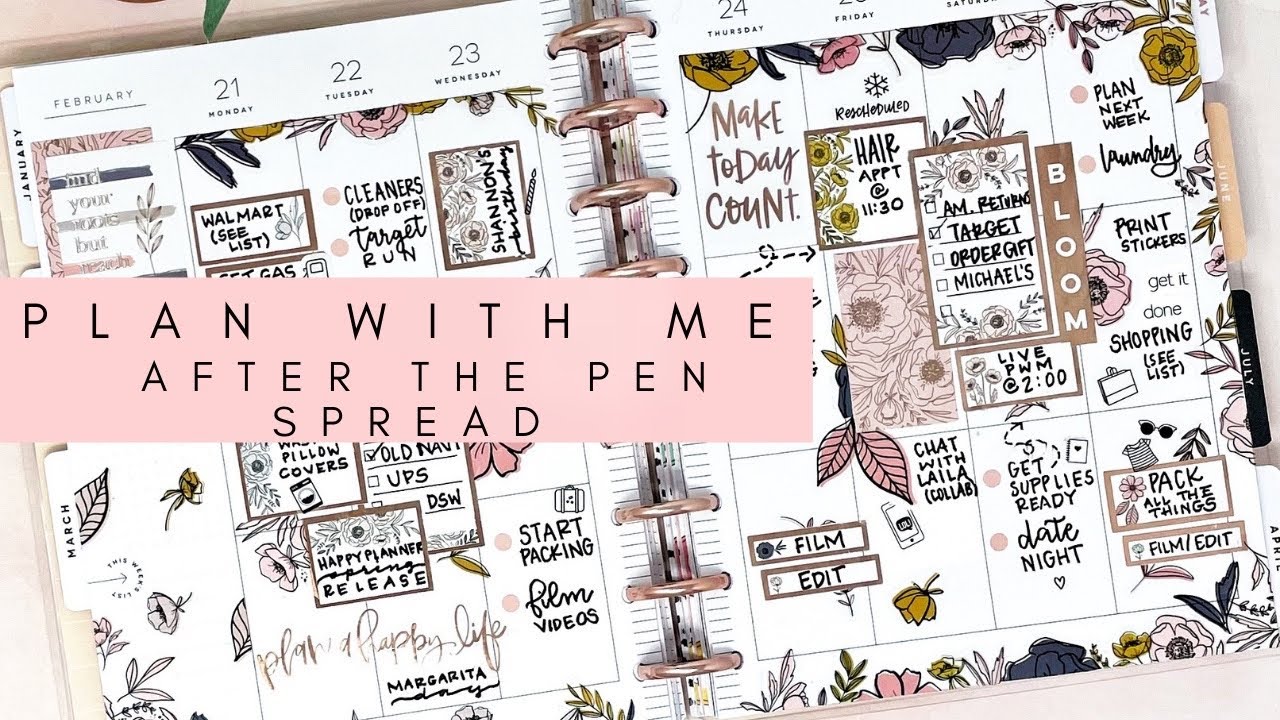 PLAN WITH ME | AFTER THE PEN SPREAD | THE HAPPY PLANNER