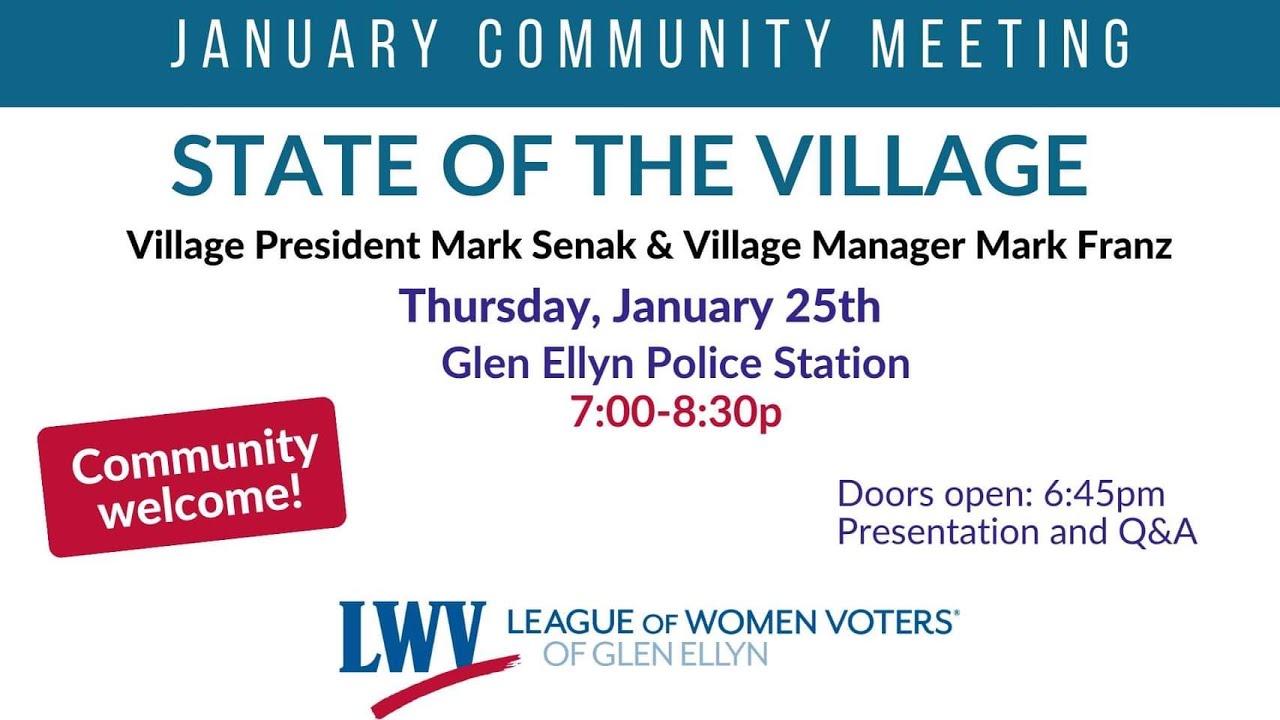 LWVGE 2024 Glen Ellyn State of the Village Annual Meeting