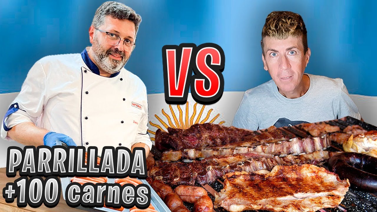 PARRILLADA ARGENTINA GIGANTE DE +5 KG (+100 CARNES ) *Comiendo hasta reventar* RETADO por el CHEF