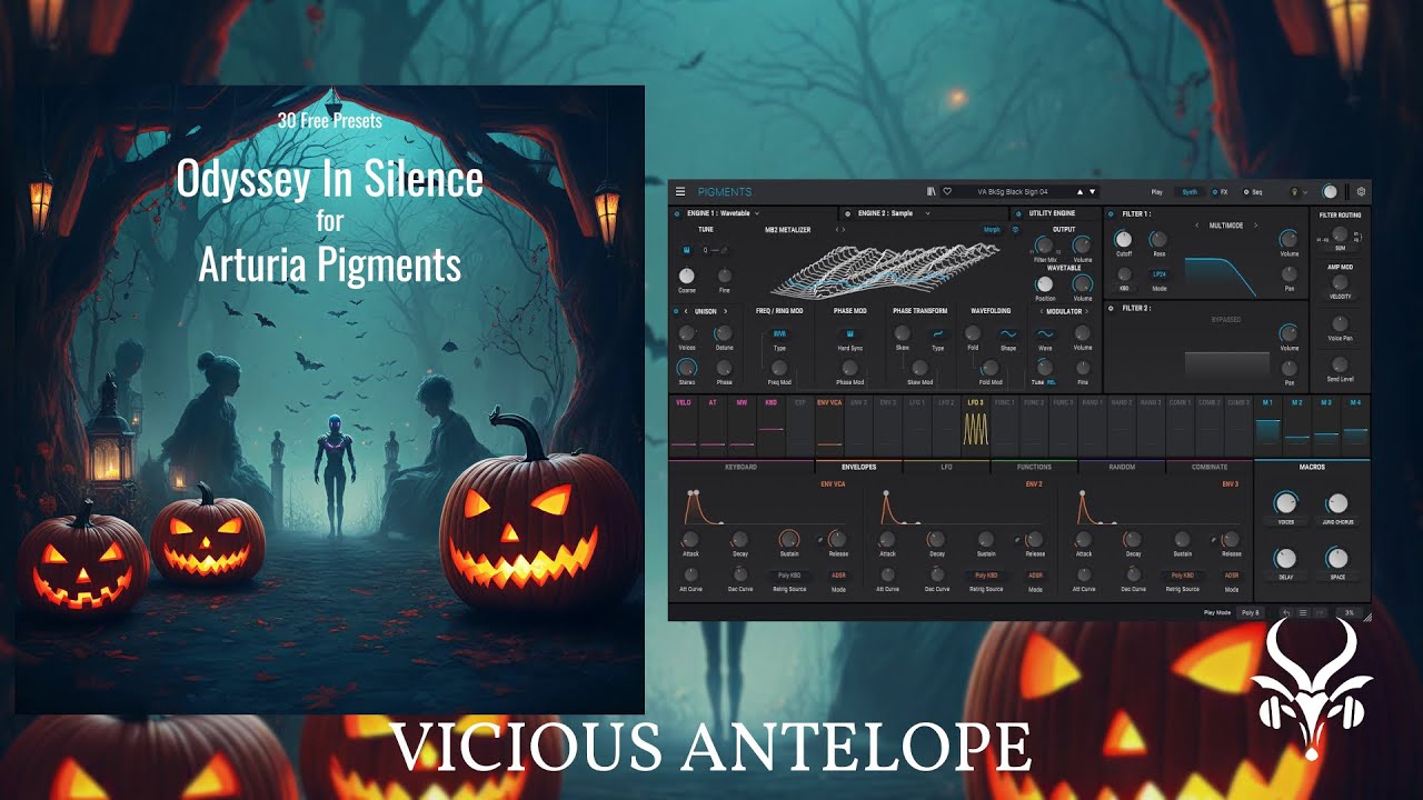 Free Arturia Pigments Presets &ndash; Vicious Antelope &ndash; Odyssey In Silence &ndash; Halloween 2025 gift