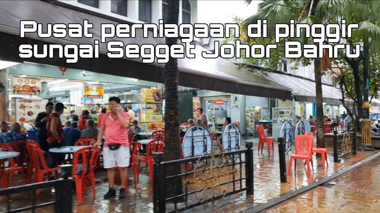 Jalan Wong Ah Fook Street Market and Central Business District Johor Bahru || Walk in the rain