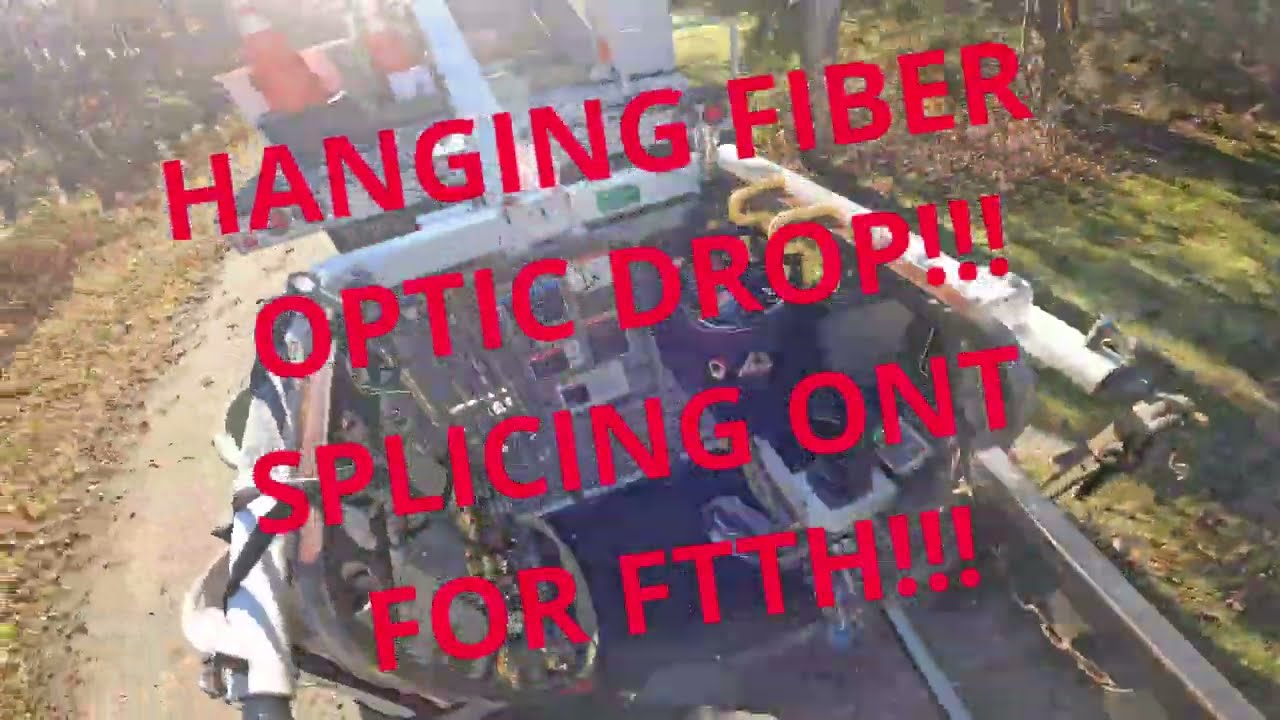 INSTALLING FTTH DROP FIBER AND SPLICING ONT!!!!