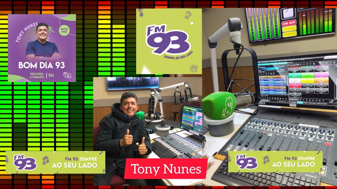Bom Dia 93 Tony Nunes Rádio FM 93 #fm93 #radio #locutores #TonyNunes