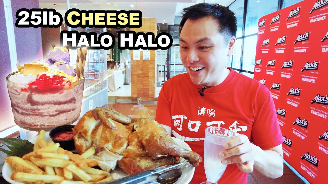 Favourite Filipino Fried Chicken Feast and a 25lb Cheese Halo Halo!  at Max's Restaurant