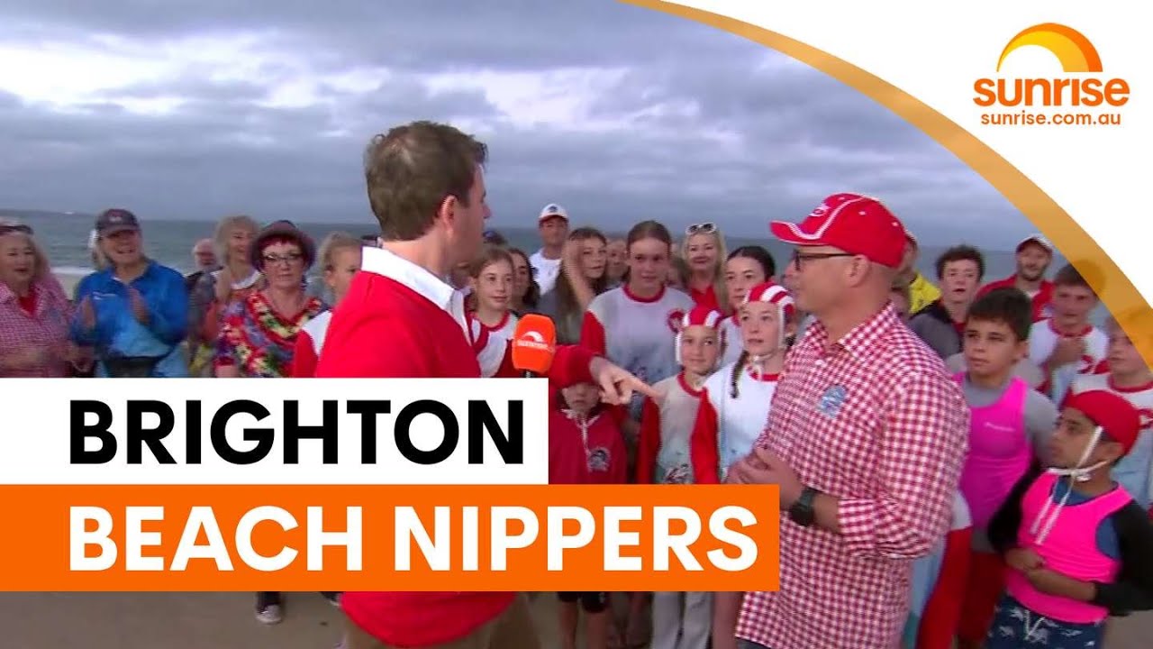 Brighton Beach sculpture event and surf lifesaving nippers | Sunrise