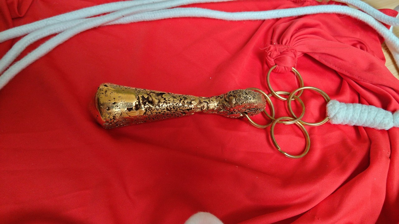 Casting a Huge Hollow MIRROR POLISHED, Lacework ROPE DART out of GOLDEN BRASS | 跳舞死亡 | Dancing Death