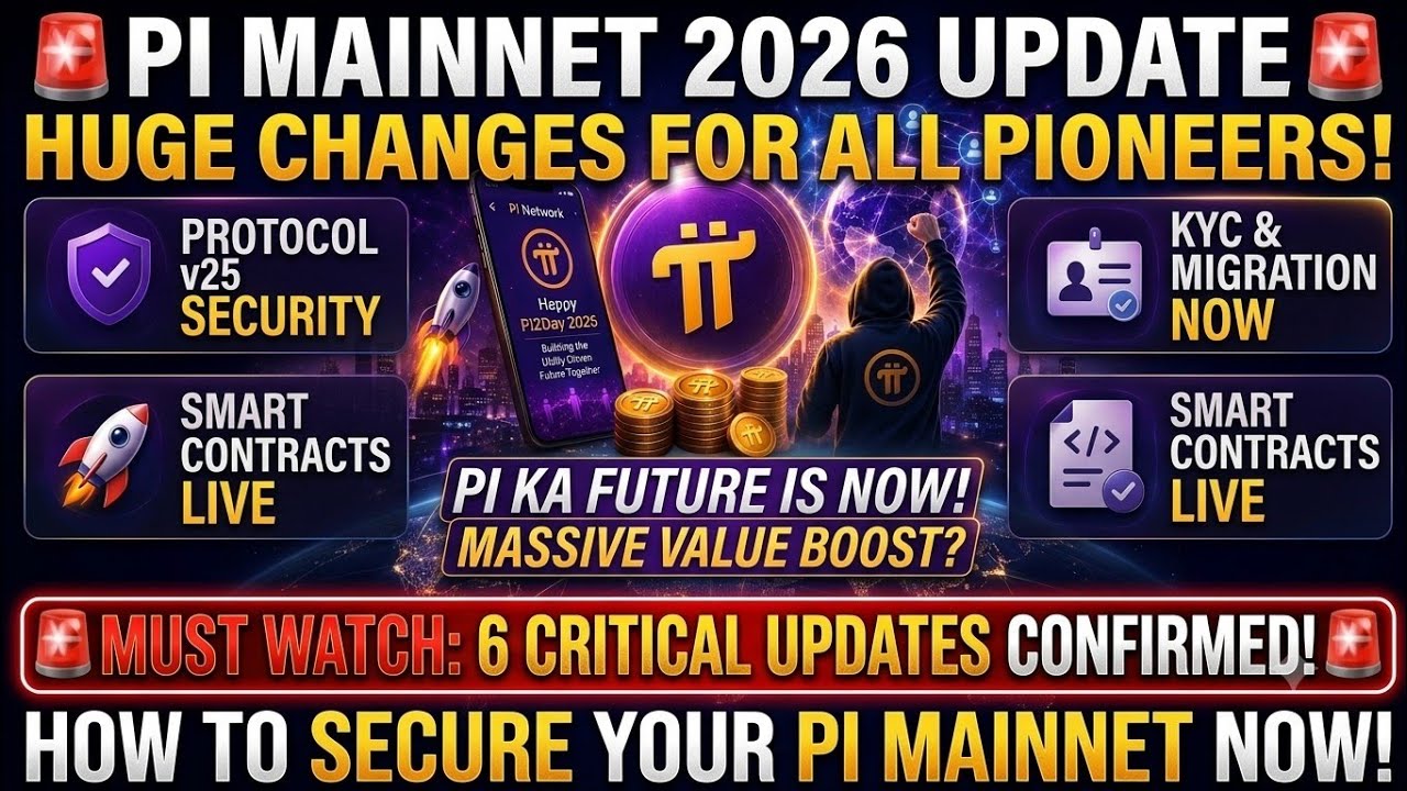 🚨 Pi Network Latest Update 2026 🔥 Protocol v25, Launchpad, AI, KYC & Migration
