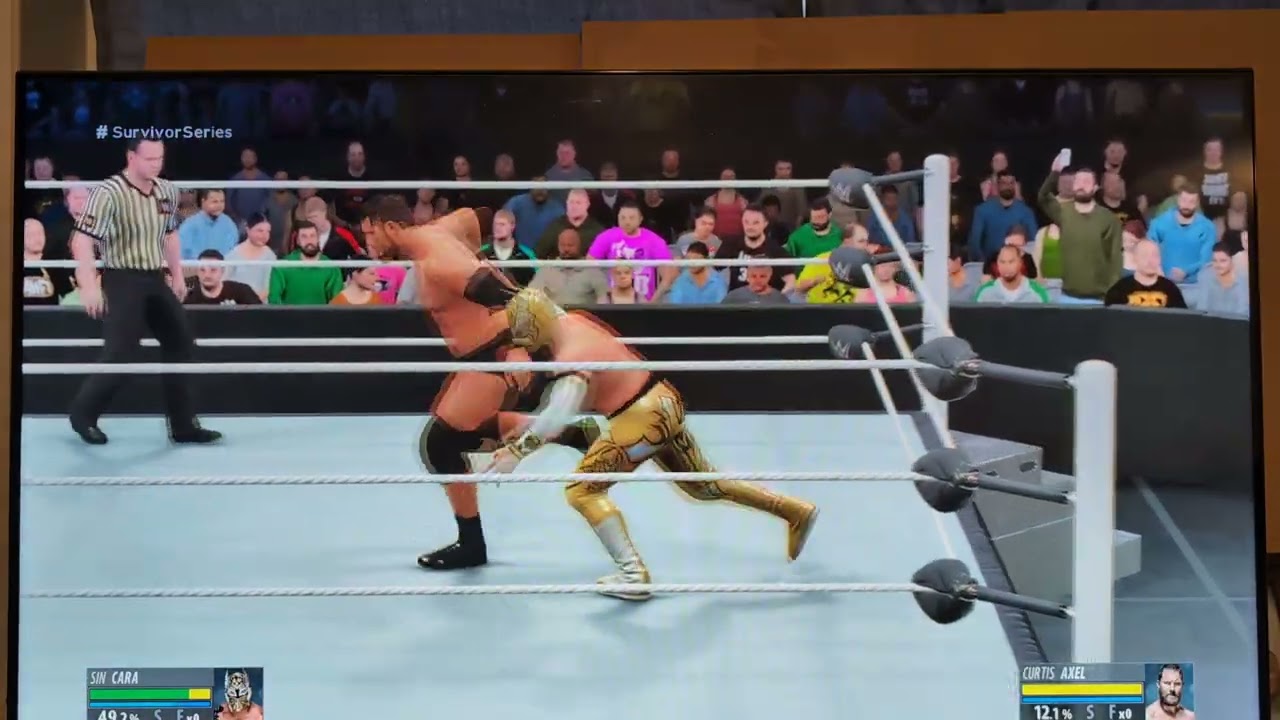WWE 2K16 Gameplay Sin Cara vs Curtis Axel World Heavyweight Championship Match 