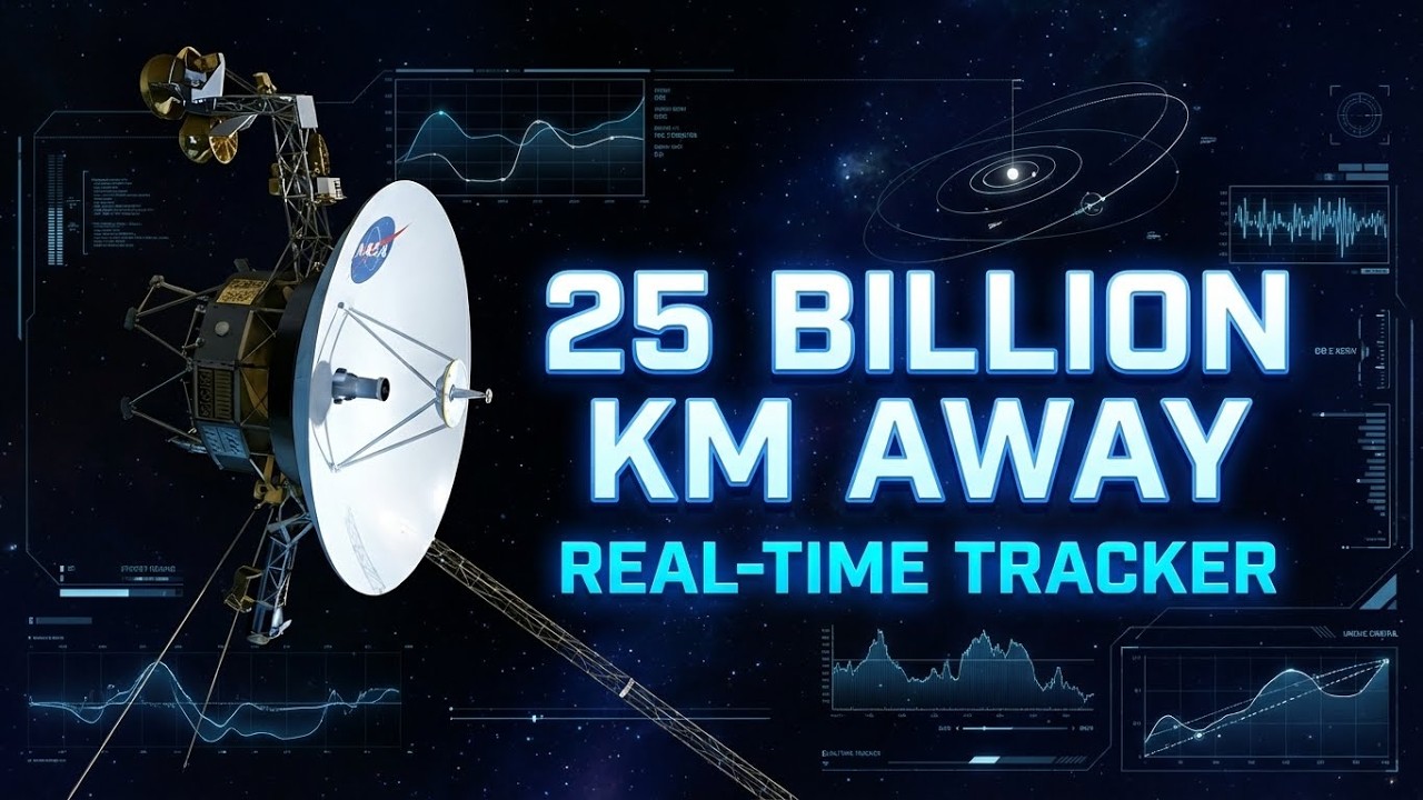 Voyager 1 🌌 Journey to Infinity: Real-Time Space Views & Ambient Music 🎵 (4K Screensaver)