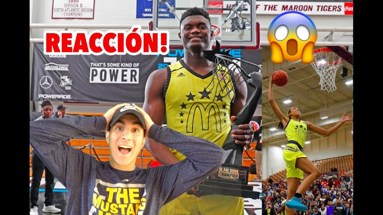 ZION WILLIAMSON vs CHICA DE 1,95cm EN EL CONCURSO DE MATES DEL McDONALD'S ALL AMERICAN - Reacción