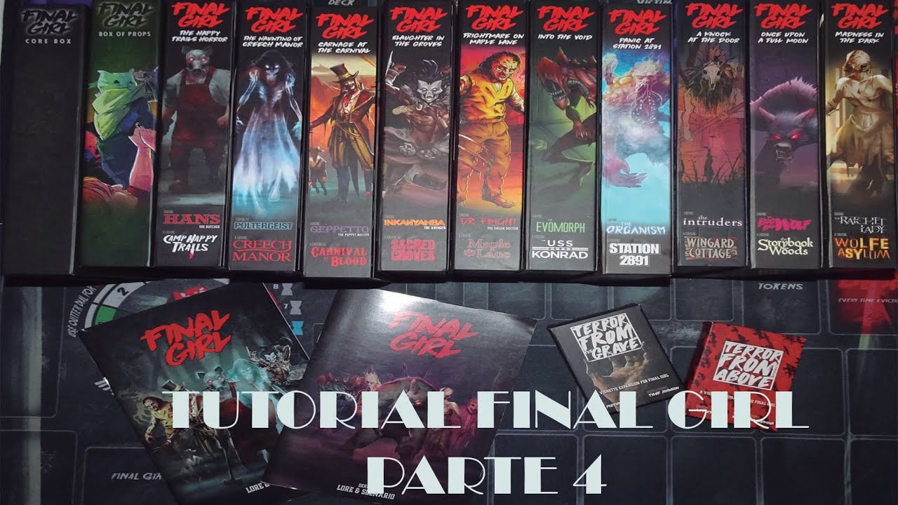 Final Girl Juego de Mesa Tutorial parte 4/5. Preparación (Set up) Caja de accesorios