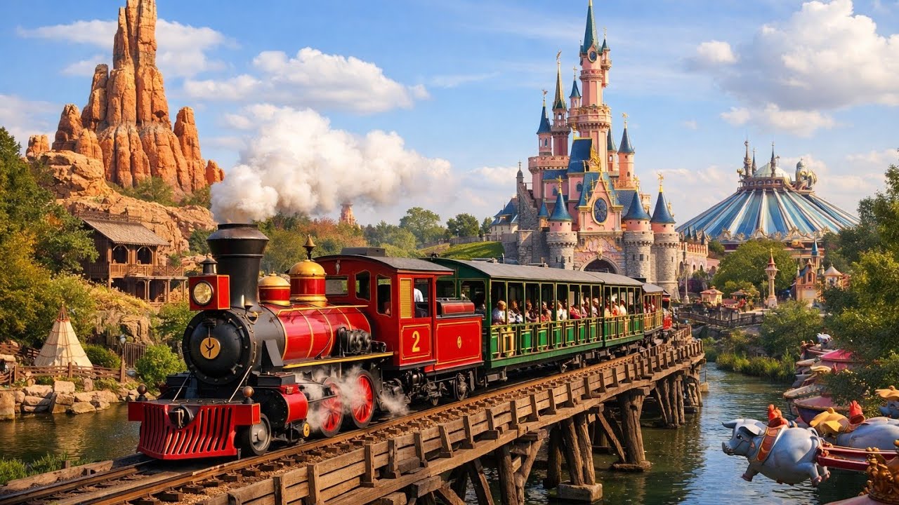 À bord du Train de Disneyland Paris 