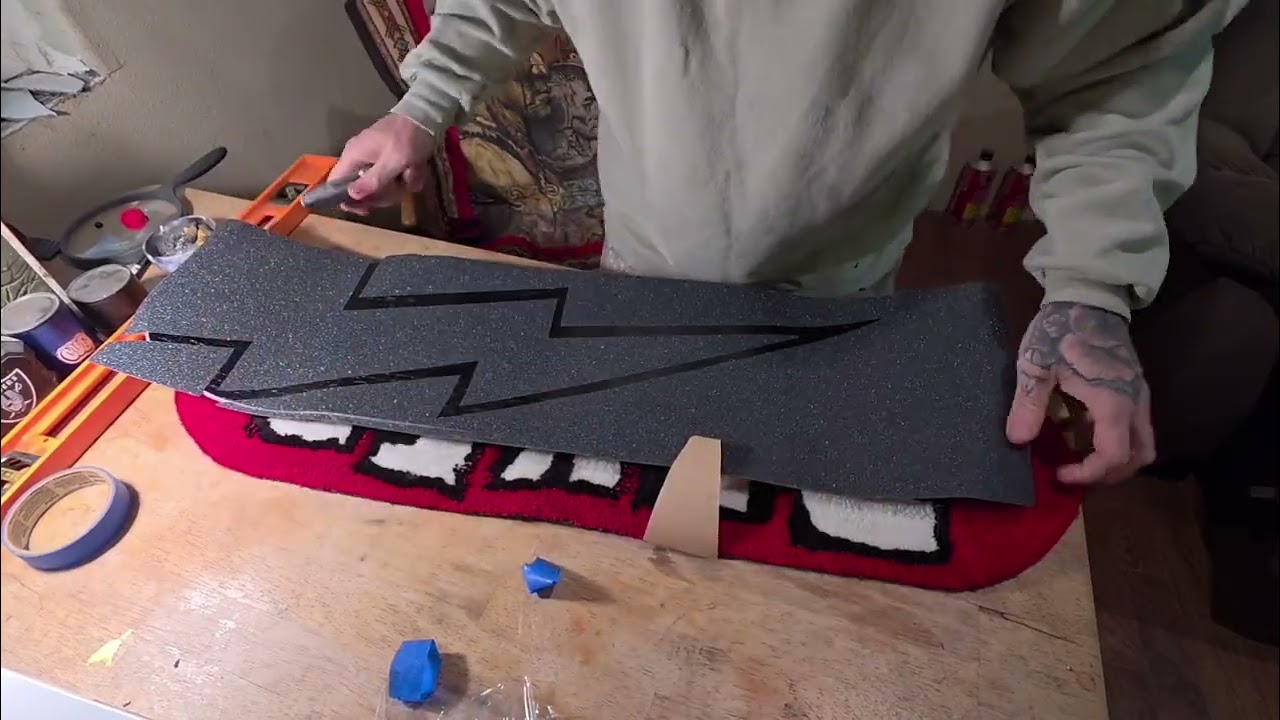 Custom grip tape art #skateboarding 