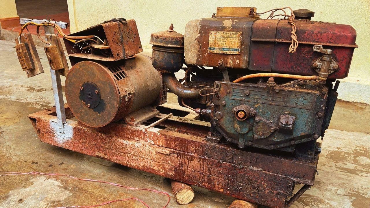 Complete Restoration a Destroyed Diesel Generator // Restore Old Generator Engine Wouldn&rsquo;t Start