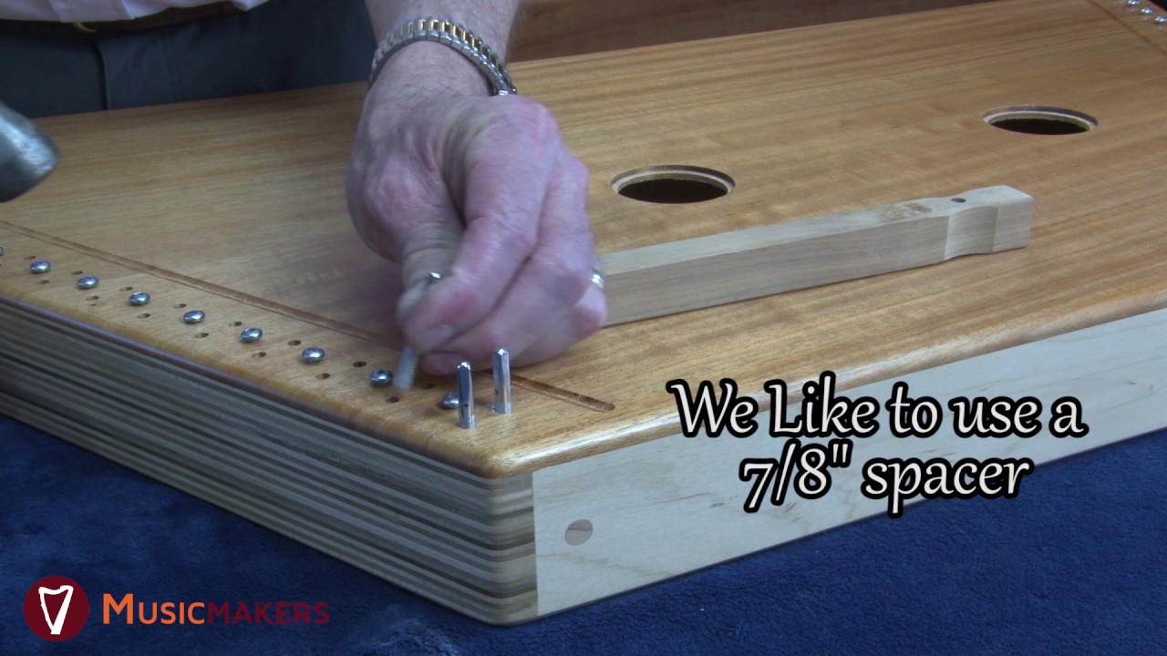 Installing the hardware on a Hammered Dulcimer
