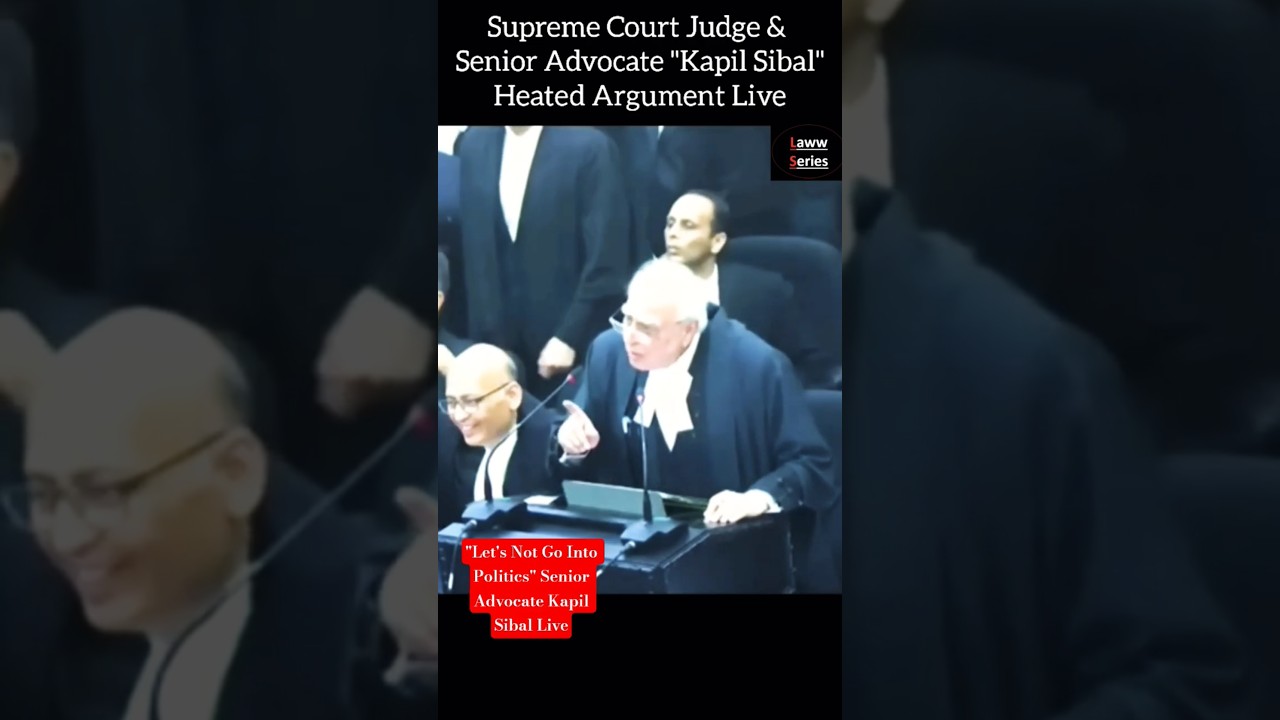 Kapil Sibal & Supreme Court Judge Heated Argument Live | #KapilSibal #SupremeCourt #CJISuryakant#CJI