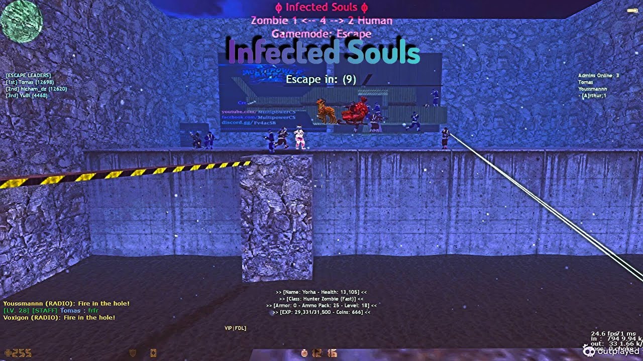 [IS].:Zombie Escape | GameMods!:.[XMAS!!][FreeVIP|FDL] map ze_rock_escape_dpfix