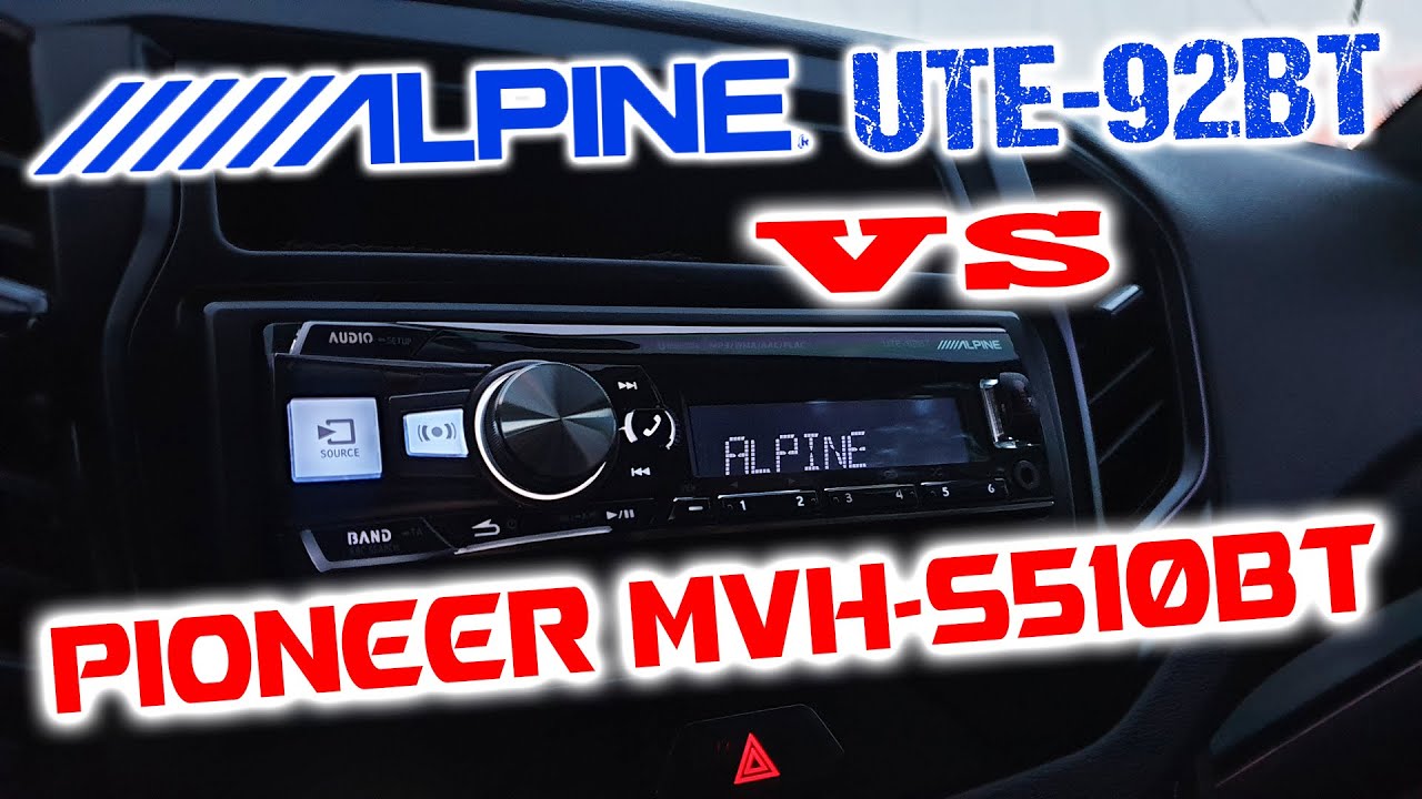 Лучшая магнитола для Автозвука! Alpine ute-92bt vs Pioneer MVH-X510BT и MVH-X580BT. Обзор.