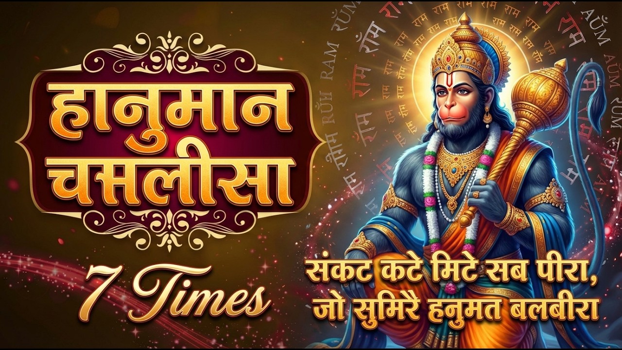 Fast Hanuman Chalisa 🚩 तेज़ हनुमान चालीसा पाठ | संकट नाश, शक्ति और सुरक्षा #HanumanChalisa