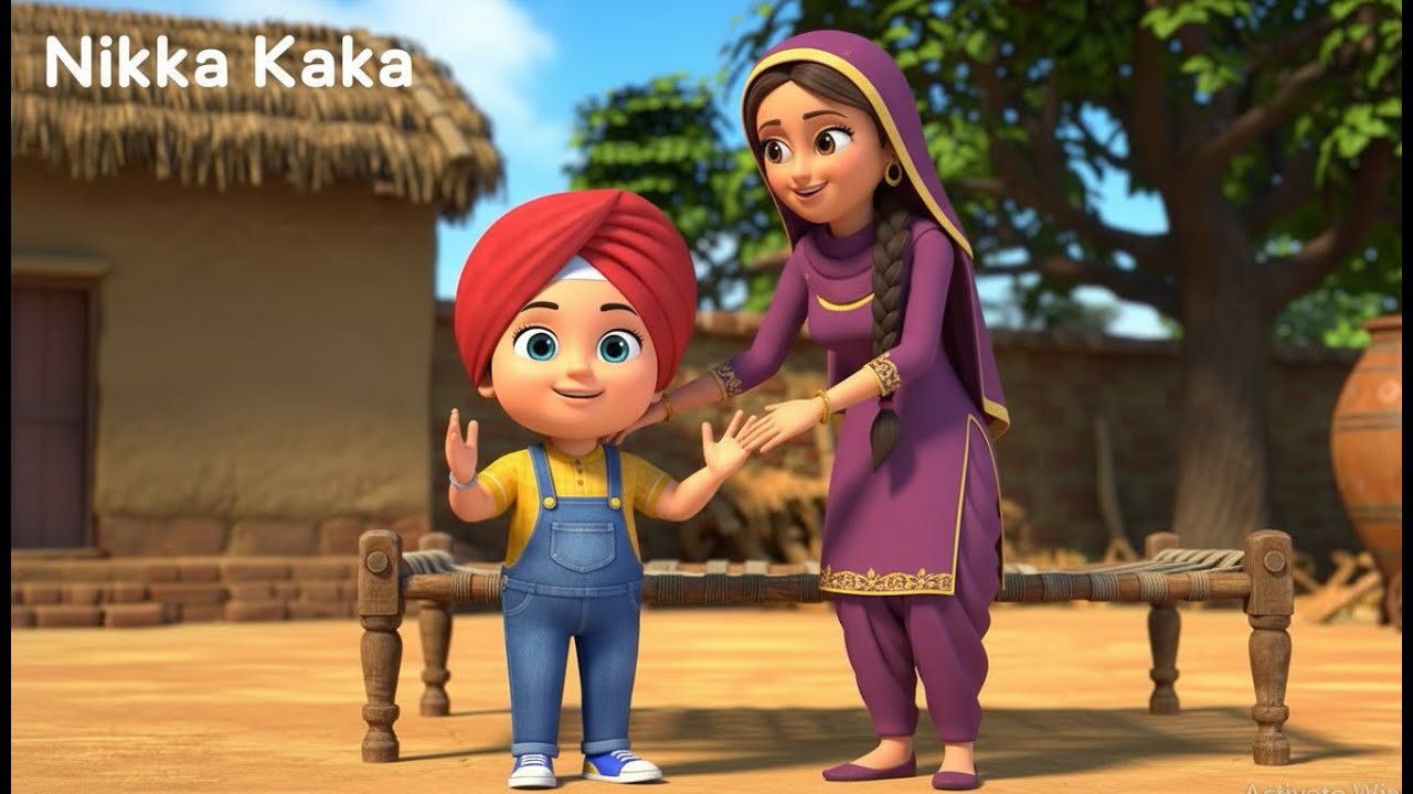 ਸਾਡਾ ਨਿੱਕਾ ਕਾਕਾ 🍼 Cute Punjabi Kids Poem | 3D Animation | Family Love Rhyme