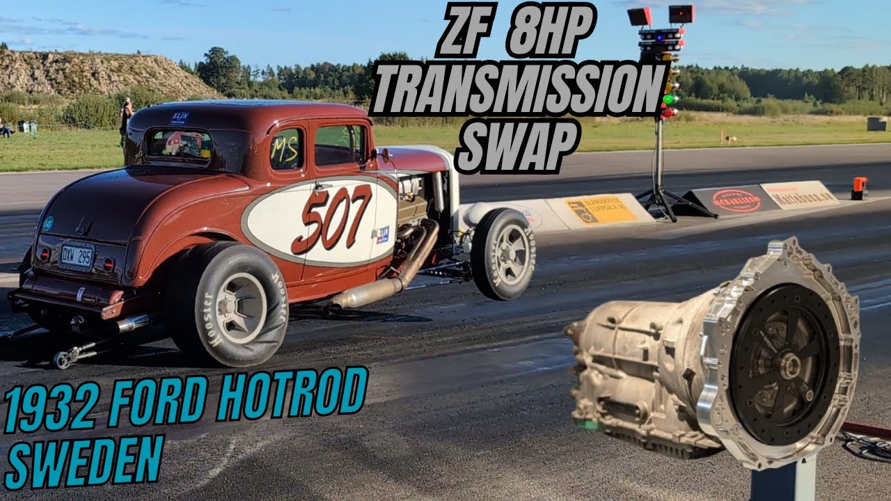 ZF 8HP, замена суперчарджера на Ford Coupe Hotrod 1932 года в Швеции