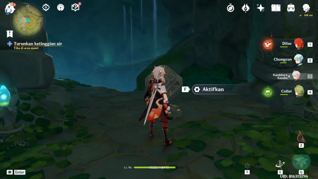 Turunkan ketinggian air - Genshin Impact Sumeru World Quest