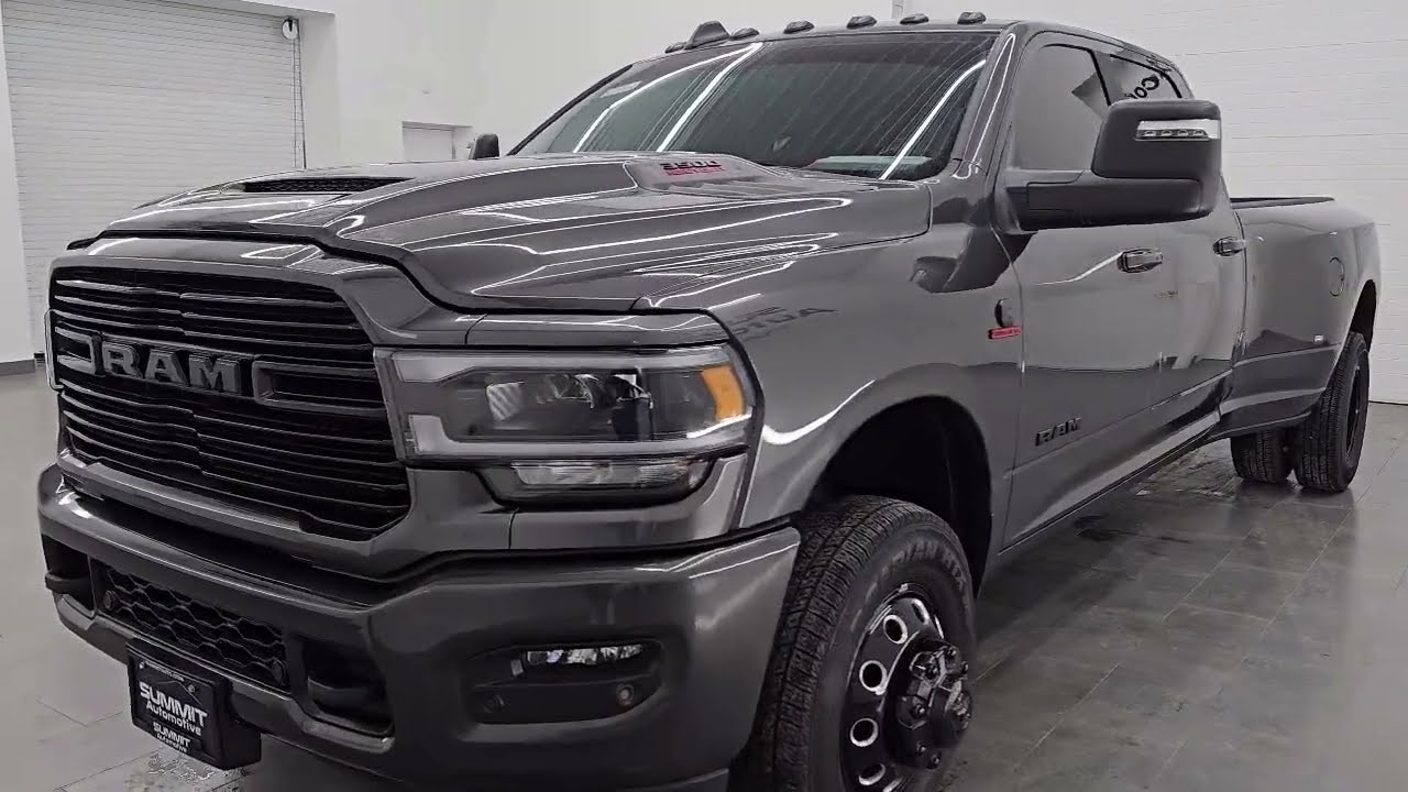 2023 Ram Ram 3500 Laramie Granite Crystal Metallic Clearcoat Used. walk around for sale in Fond Du L