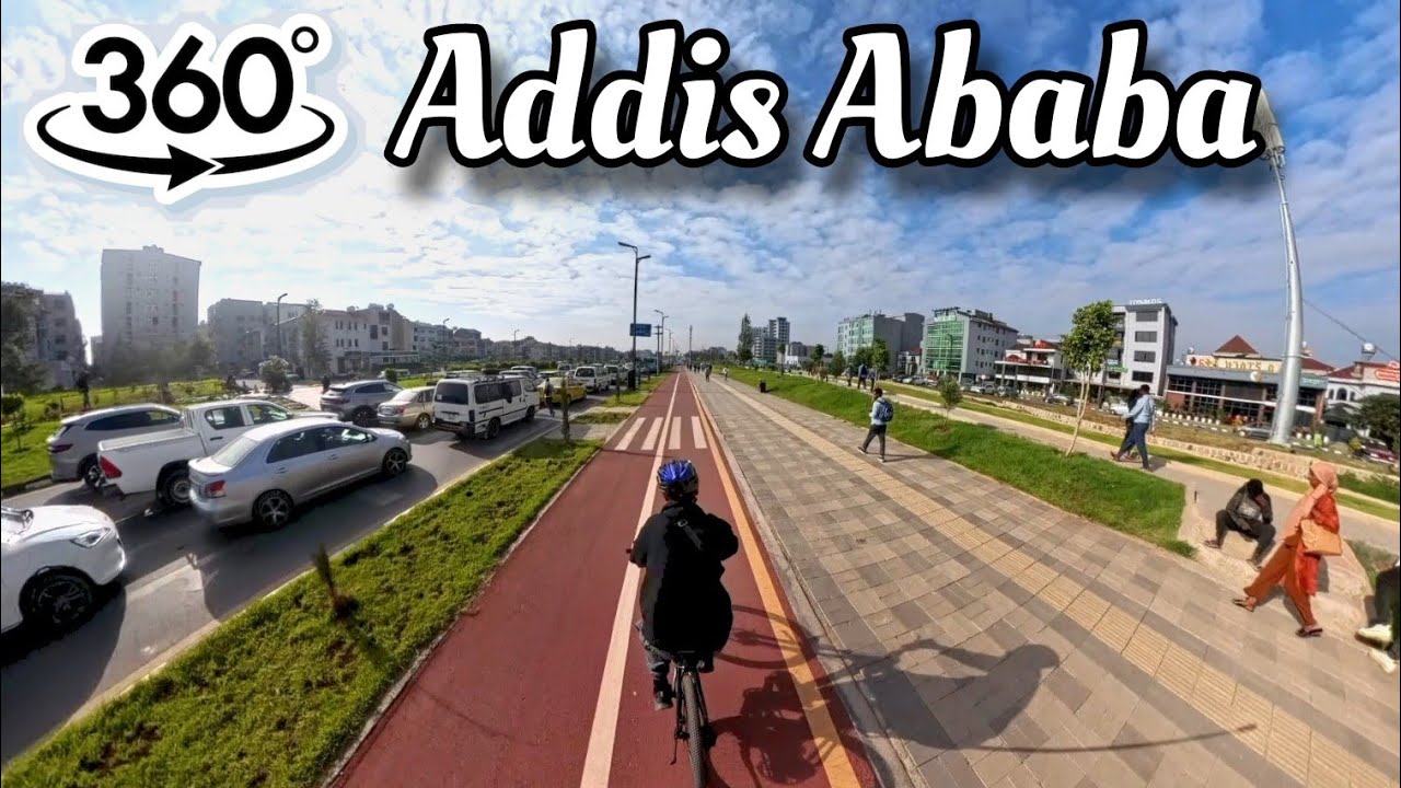 Immersive 360-degree Journey: Cycling at Addis Ababa Avenues